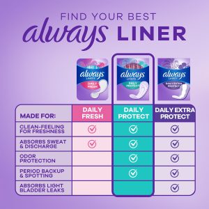 Always Daily Protect Liners, Long , Unscented